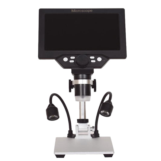 G1200D 7 Inch LCD Screen 1200X Portable Electronic Digital Desktop Stand Microscope, EU Plug With Battery, US Plug With Battery, AU Plug With Battery, UK Plug With Battery