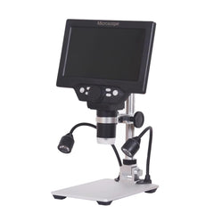 G1200D 7 Inch LCD Screen 1200X Portable Electronic Digital Desktop Stand Microscope, EU Plug With Battery, US Plug With Battery, AU Plug With Battery, UK Plug With Battery