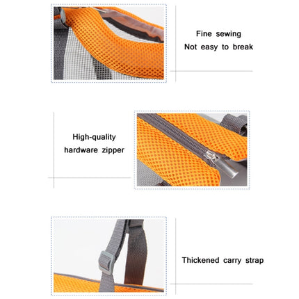 Pttie Baggie Panoramic Breathable Dog Outing Handbag, 0901A Grey + Black, 0901B Grey + Blue, 0901C Grey + Orange