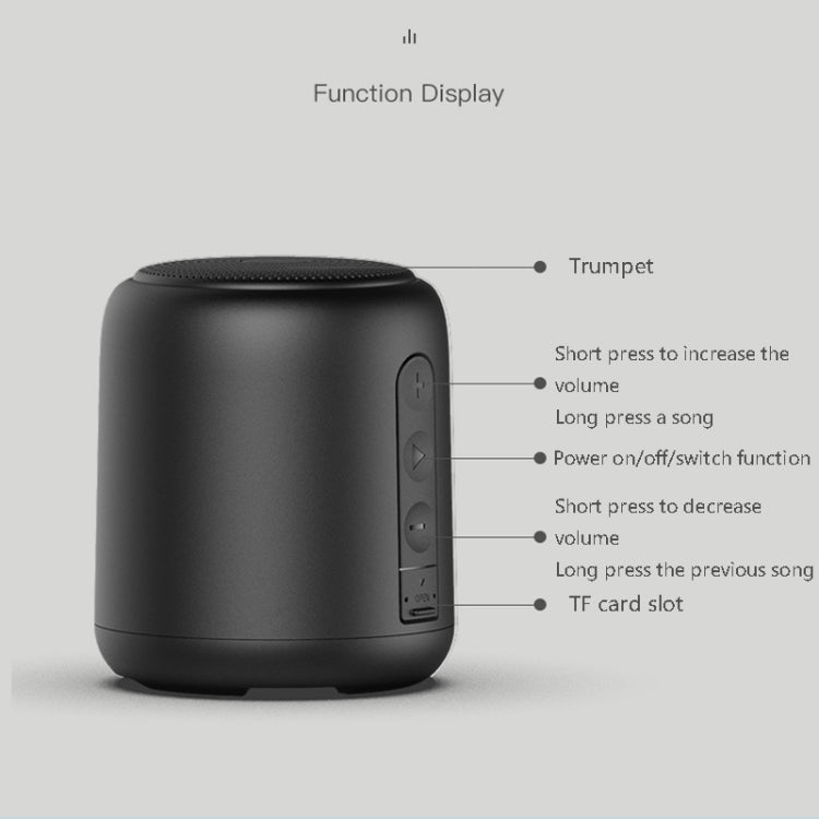 F9 TWS Mini Portable Bluetooth Speaker Support TF Card, No FM-Black, No FM-Blue, No FM-Red