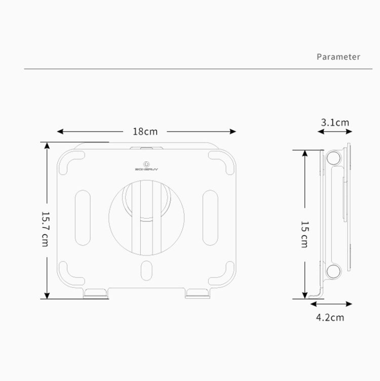 Boneruy L04mini 360 Degree Rotating Aluminum Alloy Tablet Laptop Holder, L04mini