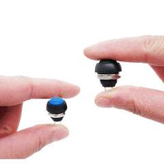 10 PCS Small Waterproof Self-Reset Button Switch, Black, Green, Red, Orange, White, Blue