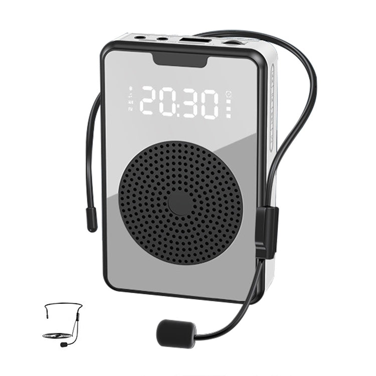 ZXL-H3 Portable Teaching Microphone Amplifier with Time Display, Spec:, H3 Wired (Black), H3 Wired (White), H3 Wired (Rose Gold ), H3 Wireless (Black), H3 Wireless (White), H3 Wireless (Rose Gold)