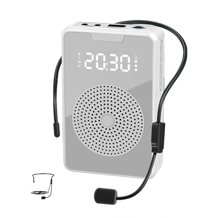 ZXL-H3 Portable Teaching Microphone Amplifier with Time Display, Spec:, H3 Wired (Black), H3 Wired (White), H3 Wired (Rose Gold ), H3 Wireless (Black), H3 Wireless (White), H3 Wireless (Rose Gold)