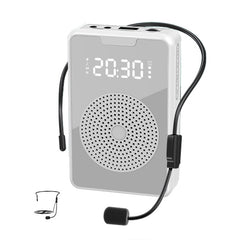 ZXL-H3 Portable Teaching Microphone Amplifier with Time Display, Spec:, H3 Wired (Black), H3 Wired (White), H3 Wired (Rose Gold ), H3 Wireless (Black), H3 Wireless (White), H3 Wireless (Rose Gold)