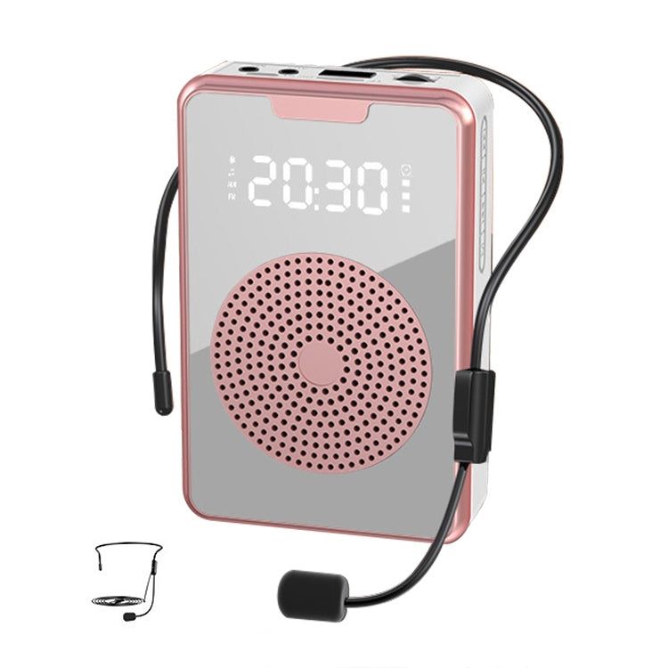 ZXL-H3 Portable Teaching Microphone Amplifier with Time Display, Spec:, H3 Wired (Black), H3 Wired (White), H3 Wired (Rose Gold ), H3 Wireless (Black), H3 Wireless (White), H3 Wireless (Rose Gold)