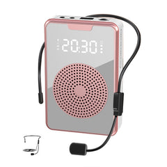 ZXL-H3 Portable Teaching Microphone Amplifier with Time Display, Spec:, H3 Wired (Black), H3 Wired (White), H3 Wired (Rose Gold ), H3 Wireless (Black), H3 Wireless (White), H3 Wireless (Rose Gold)