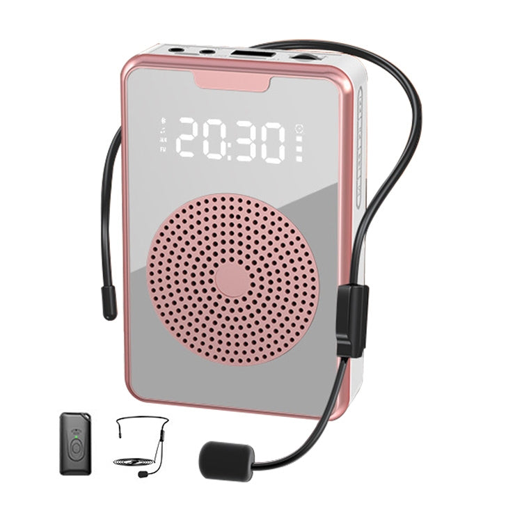 ZXL-H3 Portable Teaching Microphone Amplifier with Time Display, Spec:, H3 Wired (Black), H3 Wired (White), H3 Wired (Rose Gold ), H3 Wireless (Black), H3 Wireless (White), H3 Wireless (Rose Gold)