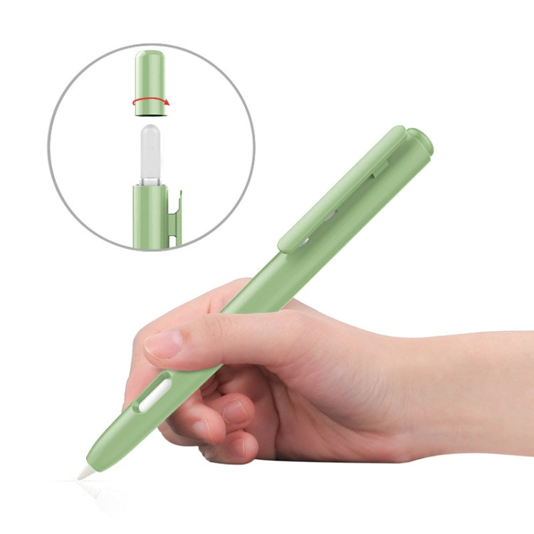 Double-Click Automatic Retractable Stylus Pen Case For Apple Pencil 2, Gray, Pearl White, Pink, Army Green, Deep Space Gray, Blue, Grass Green, Purple