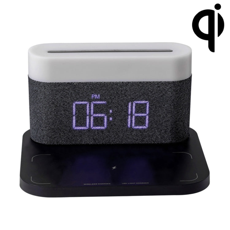 S26 3 in 1 Mobile Phone Wireless Charger with Clock & Night Light, S26 Black, S26 White