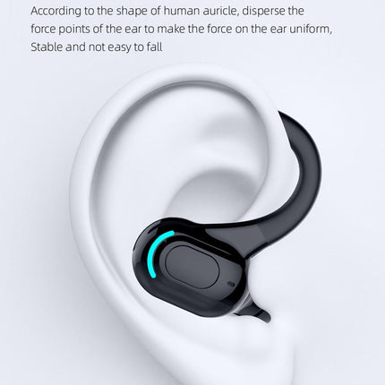 F8 Bluetooth 5.1 Ear-Mounted Stereo Wireless Sports Earphone, Single Earphone (Black), Single Earphone (White), Single Earphone (Black+Red), Single Earphone (Black+Blue), Single Earphone (Black+Green)