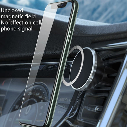 Ring Car Magnetic Suction Wireless Charger Lead Magnetic Ring Back Sticker, Color: Silver, Silver, Black