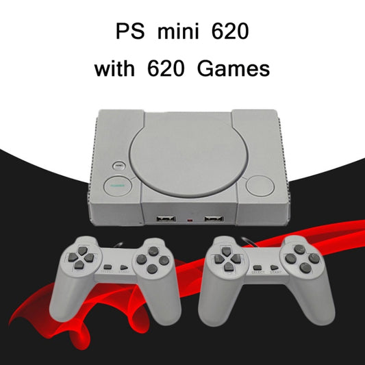 8-Bit Mini Double Players TV Game Console Built-in 620 Games, PS1 mini (US Plug), PS1 mini (EU Plug)