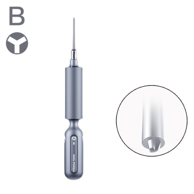 Qianli Super Tactile Grip-Type Precision Silent Dual-Bearing Screwdriver, Type A Phillips, Type B Tri-point, Type C Pentalibe, Type  D Pinhead Philips, Type E T2 Torx