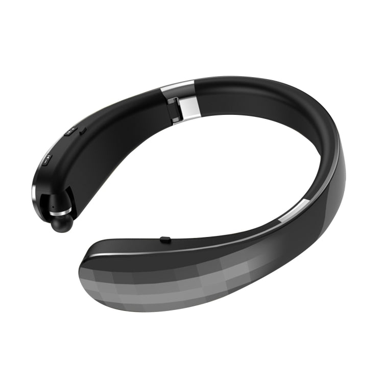 Telescopic Neck-Mounted Folding Bluetooth Earphone, Black, White