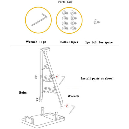 Universal Vacuum Cleaner Floor Non-Punch Storage Bracket For Dyson, B Type  (Black), B Type  (White), A Type (White), A Type (Black)