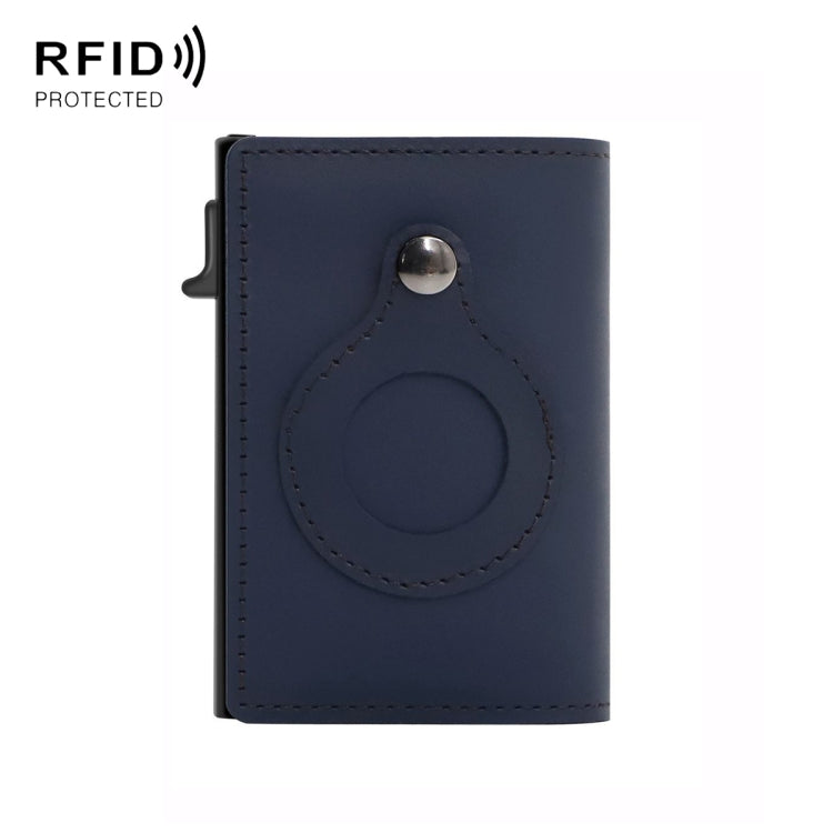 Anti-Theft Positioning Wallet Men Card Holder Mini Wallets For Airtag, Cowhide Blue, Cowhide Black, Cowhide Brown, Cowhide Dark Brown, Cowhide Carbon Fiber