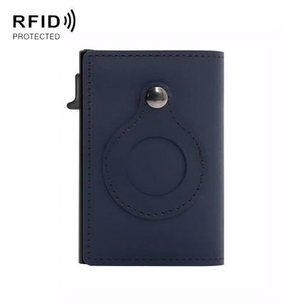 Anti-Theft Positioning Wallet Men Card Holder Mini Wallets For AirTag 2nd Gen / AirTag 1st Gen, Cowhide Blue, Cowhide Black, Cowhide Brown, Cowhide Dark Brown, Cowhide Carbon Fiber