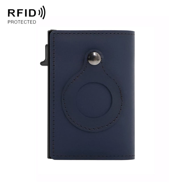 Anti-Theft Positioning Wallet Men Card Holder Mini Wallets For AirTag 2nd Gen / AirTag 1st Gen, Cowhide Blue, Cowhide Black, Cowhide Brown, Cowhide Dark Brown, Cowhide Carbon Fiber