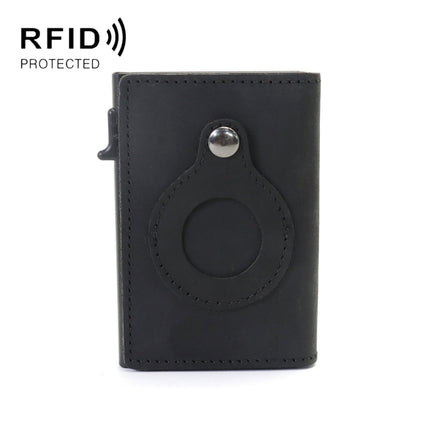 Anti-Theft Positioning Wallet Men Card Holder Mini Wallets For AirTag 2nd Gen / AirTag 1st Gen, Cowhide Blue, Cowhide Black, Cowhide Brown, Cowhide Dark Brown, Cowhide Carbon Fiber