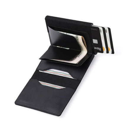 Anti-Theft Positioning Wallet Men Card Holder Mini Wallets For AirTag 2nd Gen / AirTag 1st Gen, Cowhide Blue, Cowhide Black, Cowhide Brown, Cowhide Dark Brown, Cowhide Carbon Fiber