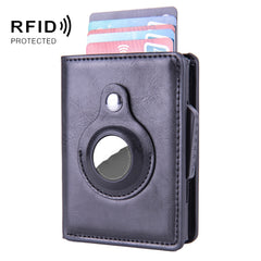 RFID Automatic Pop-Up Card Holder Multi-Function Locator Wallet For AirTag, x-80 Blue, x-80 Black, x-80 Brown, x-80 Apricot, x-80 Carbon Fiber