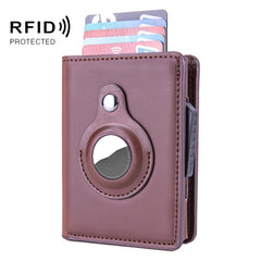 RFID Automatic Pop-Up Card Holder Multi-Function Locator Wallet For AirTag, x-80 Blue, x-80 Black, x-80 Brown, x-80 Apricot, x-80 Carbon Fiber