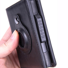 RFID Automatic Pop-Up Card Holder Multi-Function Locator Wallet For AirTag, x-80 Blue, x-80 Black, x-80 Brown, x-80 Apricot, x-80 Carbon Fiber