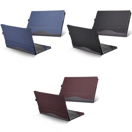 PU Leather Laptop Protective Case For HP Envy X360 15-BP / CN / DR / DS, Blue, Black, Wine Red