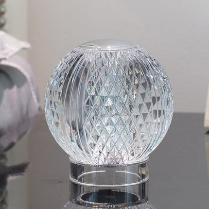 Crystal Ball Small Table Lamp USB Acrylic Night Light, MT2 80 x 80mm, MT1  110 x 110mm
