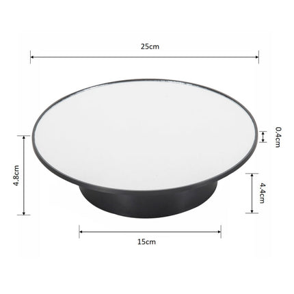 25cm USB Power Rotating Display Stand Video Shooting Props Turntable, Black Mirror, White Mirror, Golden Mirror, Silver Mirror, White+White Velvet, White+Black Velvet, White Bottom Frosted, Black Bottom Frosted, Black+Black Velvet
