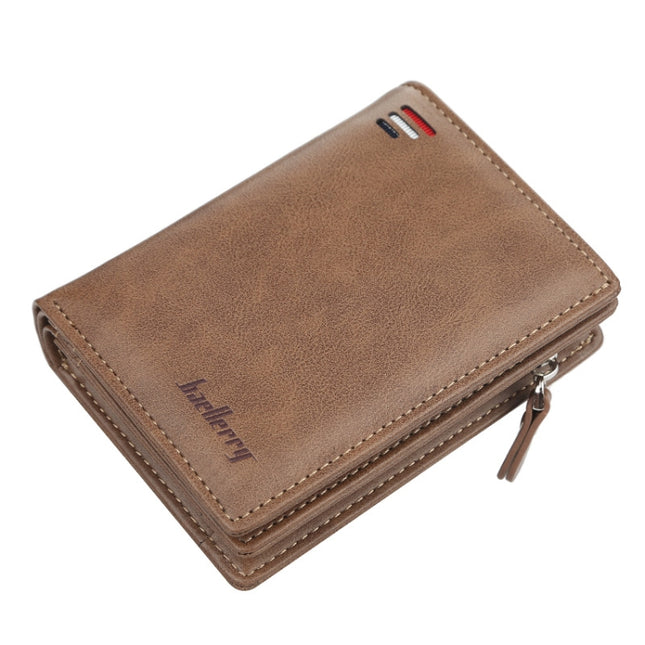 Baellerry D3216 Men Short Vertical Multi-Card Snap Coin Purse