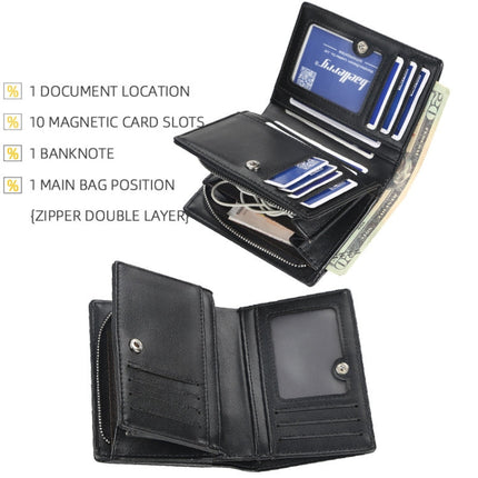 Baellerry D3216 Men Short Vertical Multi-Card Snap Coin Purse