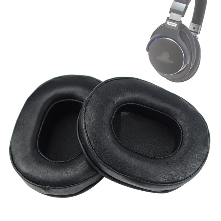 2pcs Sponge Earmuff For Audio-Technica ATH-M50 / M40 / M50X / MSR7, Sheepskin-Black, Goatskin-Brown, Sheepskin-Khaki, Goatskin-Black