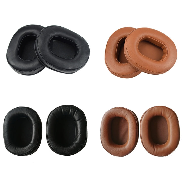 2pcs Sponge Earmuff For Audio-Technica ATH-M50 / M40 / M50X / MSR7, Sheepskin-Black, Goatskin-Brown, Sheepskin-Khaki, Goatskin-Black