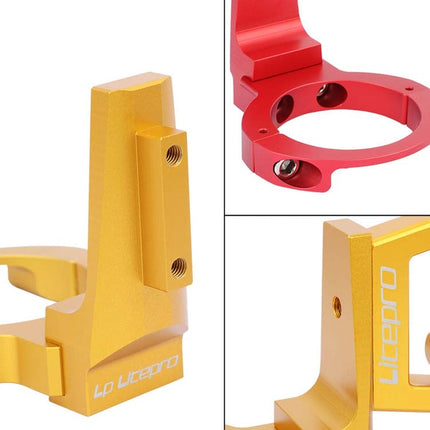 LitePro Bike Pig Nose Shelf Conversion Seat, Black, Red, Silver, Golden