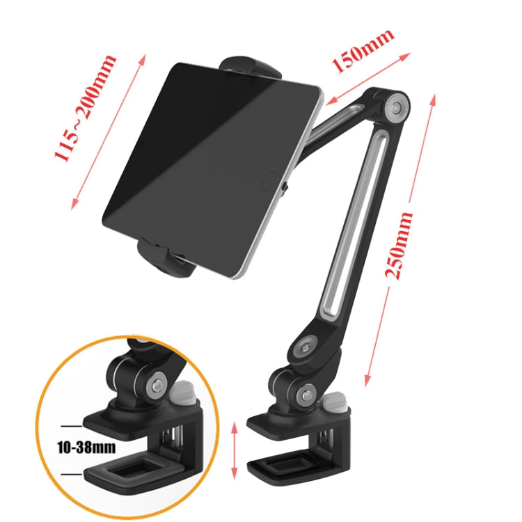 203B Snap-On Lazy Mobile Phone Bracket Bedside Desktop Tablet Bracket, Black, White