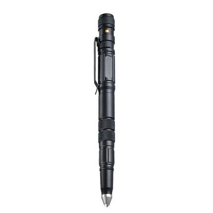P08 Outdoor LED With Flashing Tungsten Steel Window Breaking Self-Defense Pen, Black, Gold, Grey