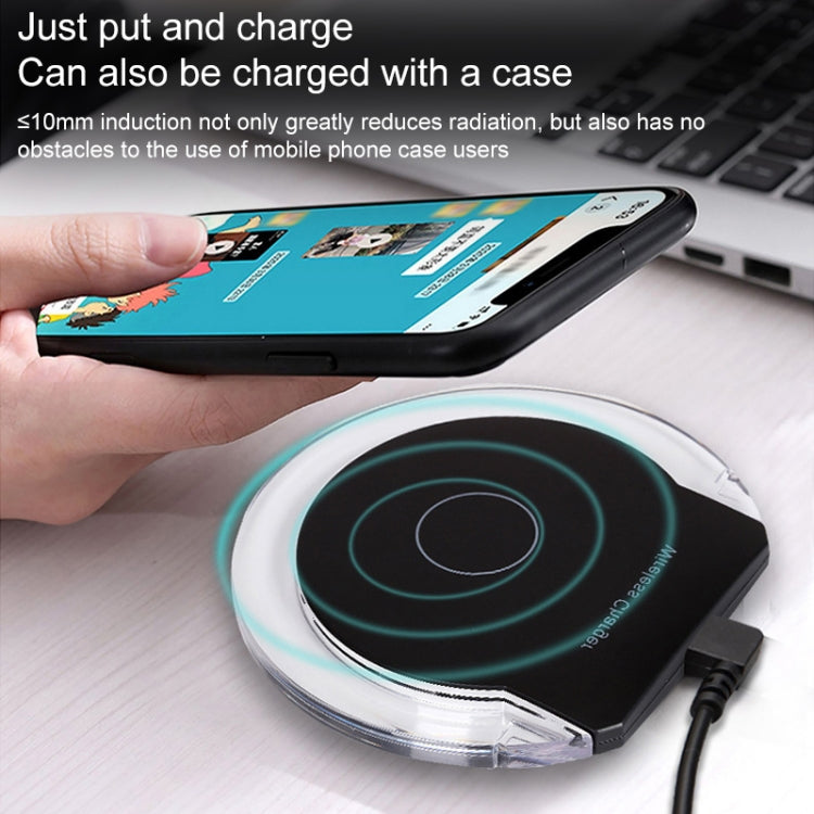 A9199 3 in 1 Vertical LED Crystal Wireless Charger