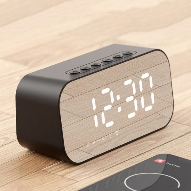 Havit M3 Subwoofer Mini Mirror Clock Bluetooth Speaker, Spsc:, 1200mAh (Black）, 1200mAh (White)