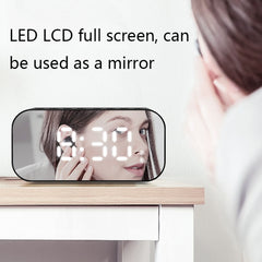 Havit M3 Subwoofer Mini Mirror Clock Bluetooth Speaker, Spsc:, 1200mAh (Black）, 1200mAh (White)