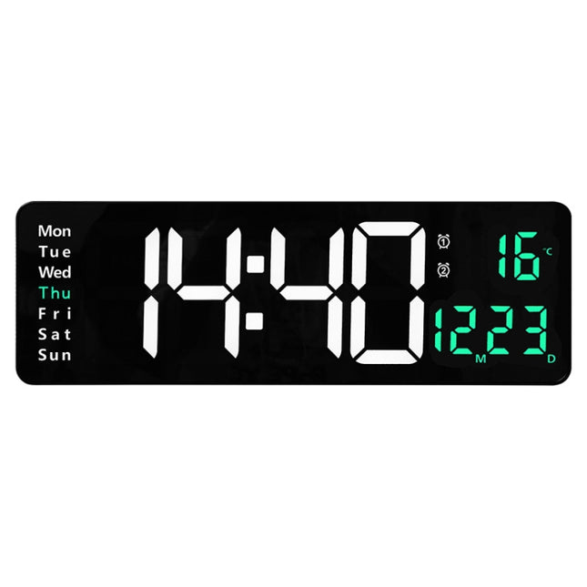 6626 Living Room Wall-Mounted Large Screen Display LED Digital Clock, 16 Inch Orange Temperature, 16 Inch Green Temperature, 16 Inch White Temperature