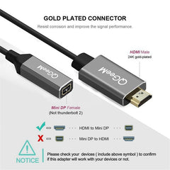 QGeeM QG-HD02 HDMI Single to Mini DP Converter