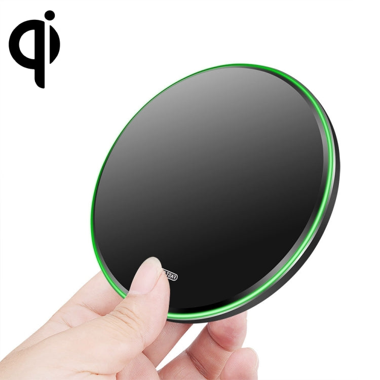 20W QI Metal Mirror Ultra-thin Wireless Charger, White, Black