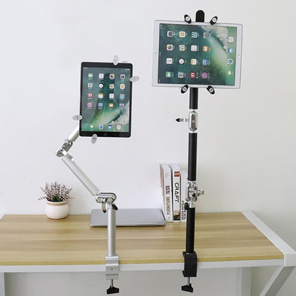 TB-03 Universal Desk Clamp Tablet Stand Aluminum Alloy Articulating Arm with 3-Section Folding & 360-degree Rotation, TB-03