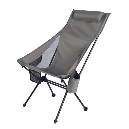 Outdoor Camping Aluminum Alloy Portable Folding Beach Chair, Without Pocket (Blue Gray), With Pocket (Blue Gray), Without Pocket (Dark Gray), With Pocket (Dark Gray)