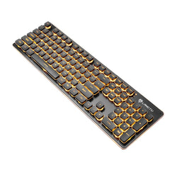 LANGTU L1 104 Keys USB Home Office Film Luminous Wired Keyboard, Cable Length:1.6m, L1 Ice Blue Light Black, L1 White Light Pink, L1 Orange Light Black, L1 Ice Blue Light Silver White