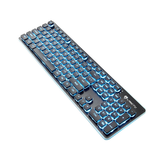 LANGTU L1 104 Keys USB Home Office Film Luminous Wired Keyboard, Cable Length:1.6m, L1 Ice Blue Light Black, L1 White Light Pink, L1 Orange Light Black, L1 Ice Blue Light Silver White