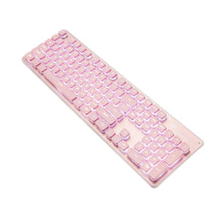 LANGTU L1 104 Keys USB Home Office Film Luminous Wired Keyboard, Cable Length:1.6m, L1 Ice Blue Light Black, L1 White Light Pink, L1 Orange Light Black, L1 Ice Blue Light Silver White
