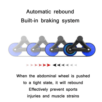Automatic Rebound Double Wheel Abdominal Fitness Wheel, Automatic Rebound Ab Wheel(Blue), Automatic Rebound Ab Wheel(Orange), Automatic Rebound Ab Wheel(Red)